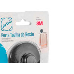 Porta Toalha De Rosto Metal Arthi Com Fixacao Adesiva Preto - 3441
