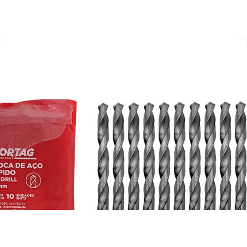 Broca Aco Rapido Cortag 8,0Mm - 61925 - Kit C/10 Pecas