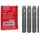Broca Aco Rapido Cortag   3/8'' - 61958 - Kit C/5 Pecas