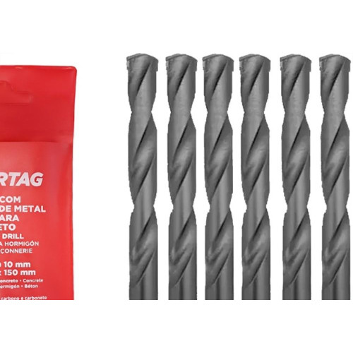 Broca Widea Cortag 10Mm X 150Mm - 60067 - Kit C/5 Pecas