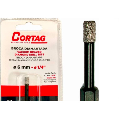 Broca Diamantada Cortag 6Mm - 62128