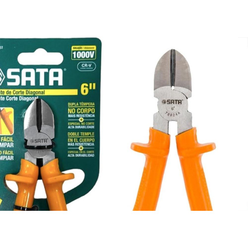Alicate Corte Diagonal Sata 6'' - St70024Ast