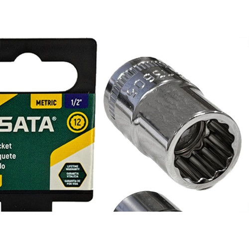 Soquete Estriado Sata 1/2'' - 8Mm