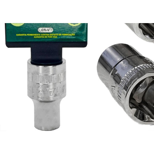 Soquete Estriado Sata 1/2'' - 9Mm