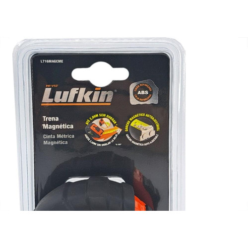 Trena Lufkin Emborrachada Magnetica Com Trava - L716 - 5Mx19Mm