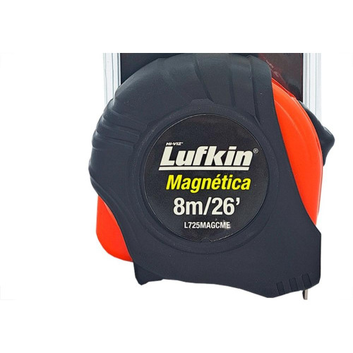 Trena Lufkin Emborrachada Magnetica Com Trava - L725 - 8Mx25Mm