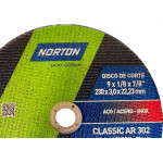 Disco Corte Ferro Norton Classic Ar302 - 9''X1/8''X7/8'' - 3,0Mm