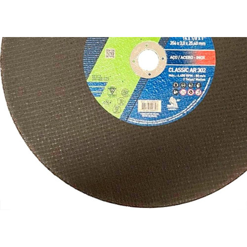 Disco Corte Ferro Norton Classic Ar302 - 14''X1''X3/4'' - 3,0Mm