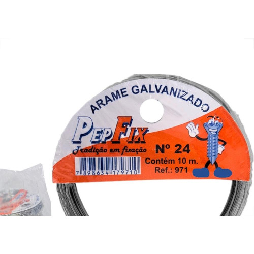Arame Galvanizado Pepfix No.24 Rolinho 10M Com 10 Pecas