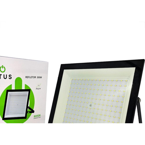 Refletor De Led Atus 300W. 6000K . 24000Lm Ip65 Preto Bivolt - 0424