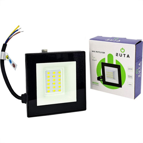Refletor De Led Atus 30W. 6000K. 2400Lm Ip65 Preto Bivolt - 0420