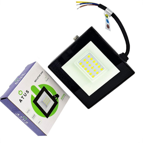 Refletor De Led Atus 30W. 6000K. 2400Lm Ip65 Preto Bivolt - 0420