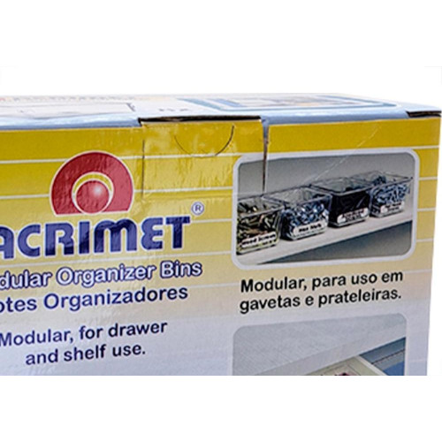 Organizador Acrimet Para Gaveta Pequeno 8 X 8 X 5,5Cm Com 8 Pecas