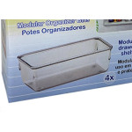Organizador Acrimet Para Gaveta Pequeno 16 X 8 X 5,5Cm Caixa Com 4 Pecas