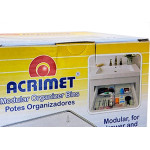 Organizador Acrimet Para Gaveta Grande 16 X 16 X 5,5Cm Caixa Com 4 Pecas