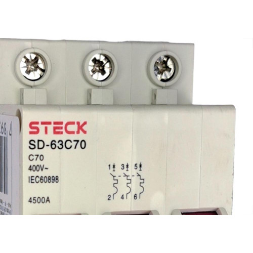 Disjuntor Steck ''Din'' Tripolar 70A. C