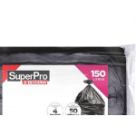 Saco De Lixo Superpro Bettanin 150L - 85X100Cm Preto Com 50 Pecas