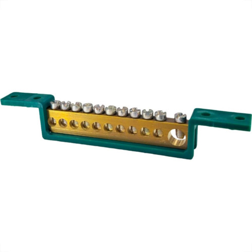Barramento Steck Terra 11 Terminais Verde- Sbt11