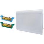 Centrinho Steck Pvc Embutir Branco Para 12 Disjuntores Din Com Barramento