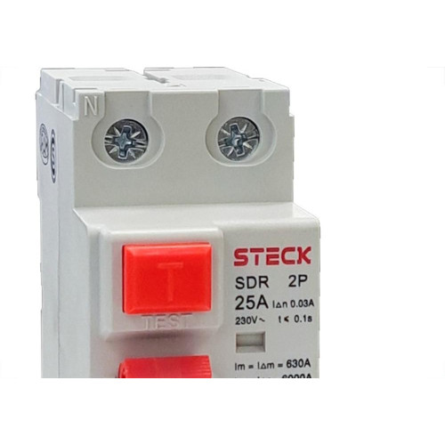 Dispositivo Dr ''Fuga'' Steck - 2 Polos 25A. - Sdr22530