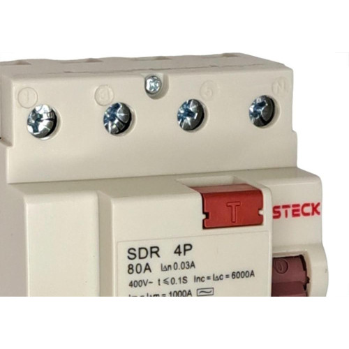 Dispositivo Dr ''Fuga'' Steck - 4 Polos 80A. - Sdr480003