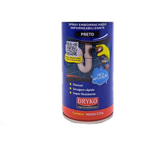 Borracha Liquida Impermeabilizante Dryko Vedatudo Preta 400Ml/235G.