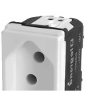 Kit C/5 - Modulo Pial Pop Branco 1 Tomada 2P+T 20A. Lg03020