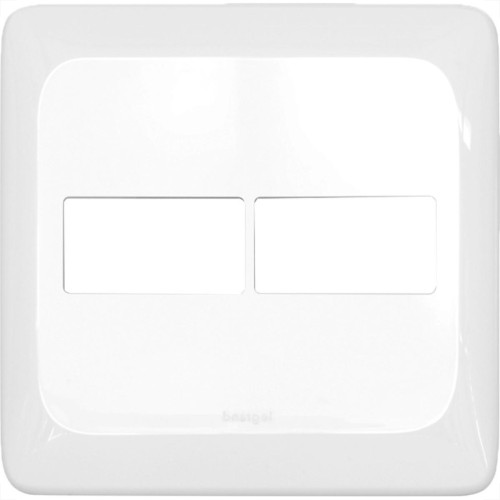 Placa Pial Pop Branca 4X4 - 1 Modulo+1 Modulo Lgp42