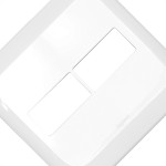 Placa Pial Pop Branca 4X4 - 1 Modulo+1 Modulo Lgp42