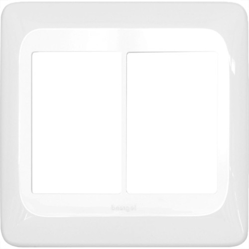 Placa Pial Pop Branca 4X4 - 3 Modulos+3 Modulos Juntos Lgp44