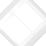 Placa Pial Pop Branca 4X4 - 3 Modulos+3 Modulos Juntos Lgp44