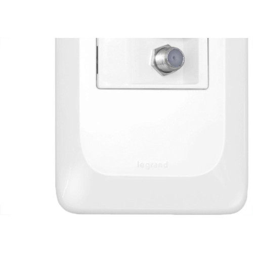 Conjunto Pial Pop Modulo Com Placa 4X2 - 1 Tomada Antena Tv. Tipo F