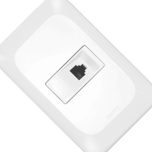 Conjunto Pial Pop Modulo Com Placa 4X2 - 1 Tomada Telefone Rj11