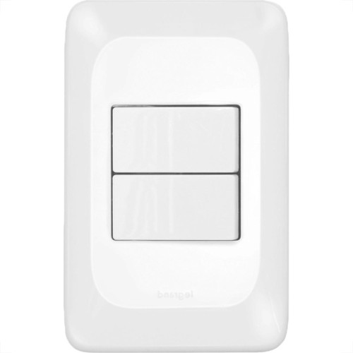 Conjunto Pial Pop Modulo Com Placa 4X2 - 2 Simples 10A.