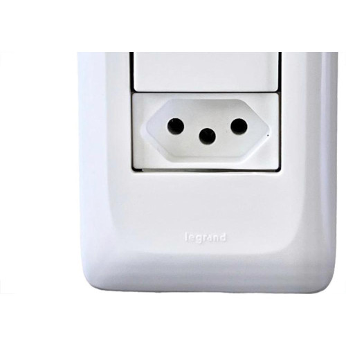 Conjunto Pial Pop Modulo Com Placa 4X2 - 1 Paralelo+Tomada 2P+T. - 10A.