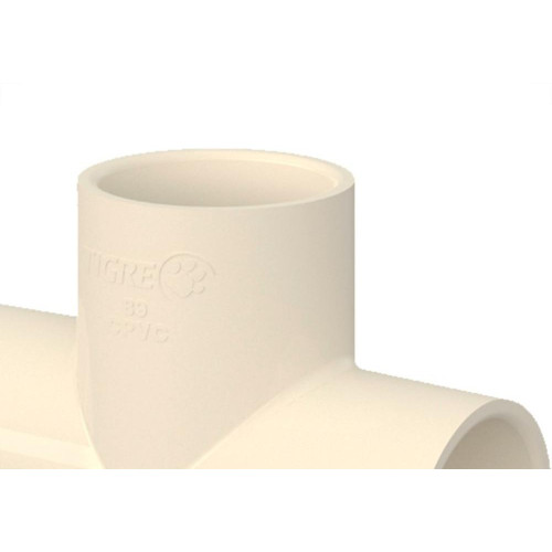 Te Agua Quente Cpvc Aquatherm Tigre 90ºx28Mm - 7072 - Kit C/10 Pecas