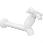 Torneira Tanque Abs Tigre 15Cm Cross 1/2'' E 3/4'' Branca