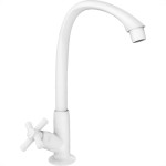 Torneira Bica Movel Pia Mesa Abs Tigre Cross 1/2'' Branca