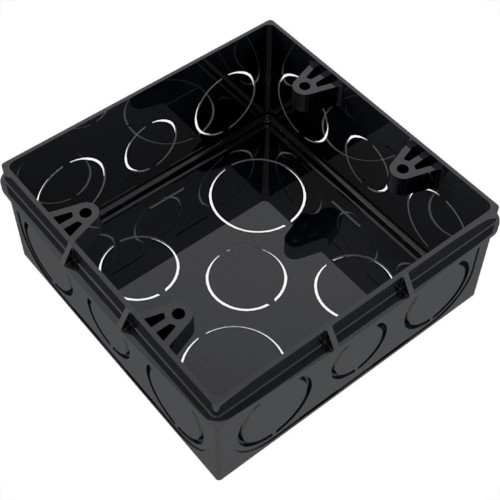 Caixinha De Luz Pvc Tigre Preta 4X4 Pesada - Kit C/12 Pecas