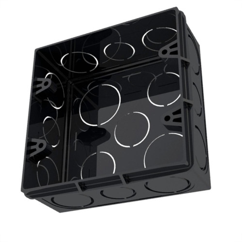 Caixinha De Luz Pvc Tigre Preta 4X4 Pesada - Kit C/12 Pecas