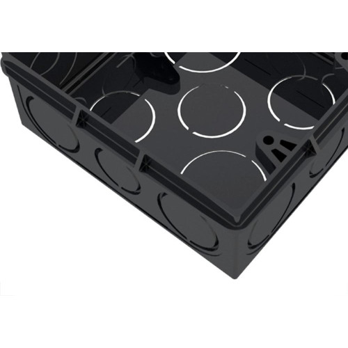 Caixinha De Luz Pvc Tigre Preta 4X4 Pesada - Kit C/12 Pecas