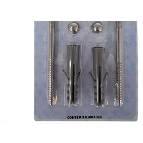 Parafuso Para Vaso Sanitario Aco Inox Bognar B-10 Com 2 Pecas