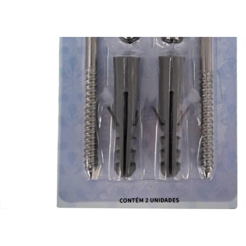 Parafuso Para Vaso Sanitario Aco Inox Bognar B-12 Com 2 Pecas