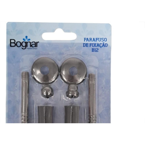 Parafuso Para Vaso Sanitario Aco Inox Bognar B-12 Com 2 Pecas