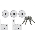 Trava Quadrupla Stam Inox 1004 Roseta Redodonda Par