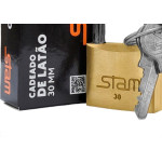 Cadeado Stam 30Mm Latao - Kit C/10 Pecas