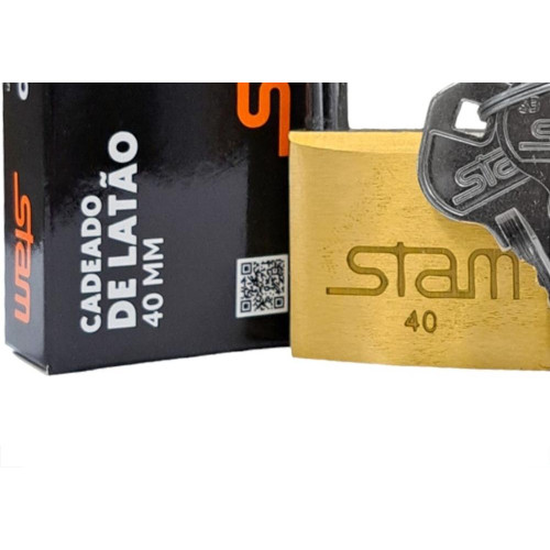 Cadeado Stam 40Mm Latao - Kit C/5 Pecas