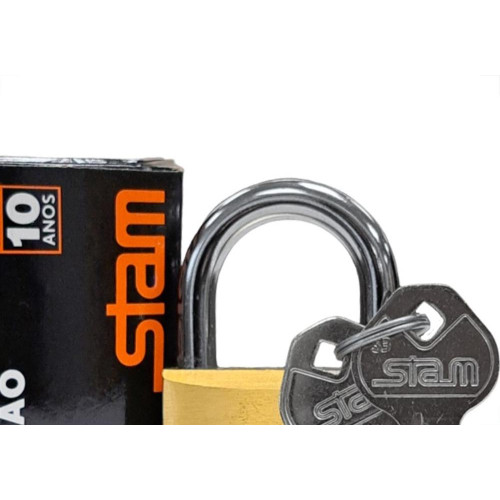 Cadeado Stam 40Mm Latao - Kit C/5 Pecas