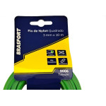 Fio De Nylon Para Aparador De Grama Brasfort Verde Quadrado 3,0Mmx10M