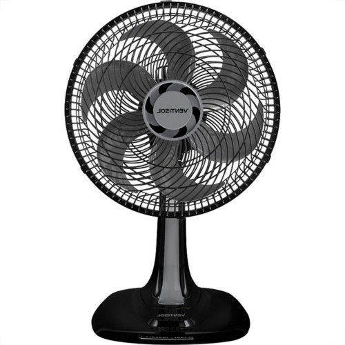 Ventilador Mesa Ventisol Turbo Preto/Cinza 6 Pas 30Cm. 220V.